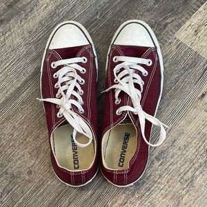 Maroon Low Top Converse